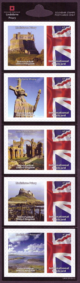 (image for) UK0139 Lindisfarne Priory Universal Mail Stamps Dated: 03/15